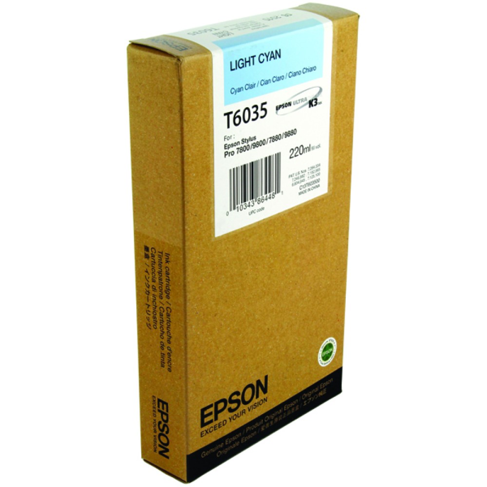 Epson T6035 Light Cyan High Yield Inkjet Cartridge C13T603500 / T6035