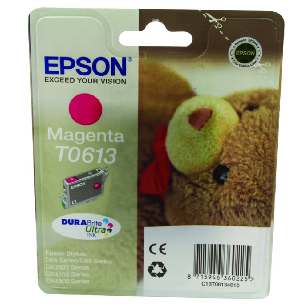 Epson T0613 Magenta Inkjet Cartridge C13T06134010 / T0613