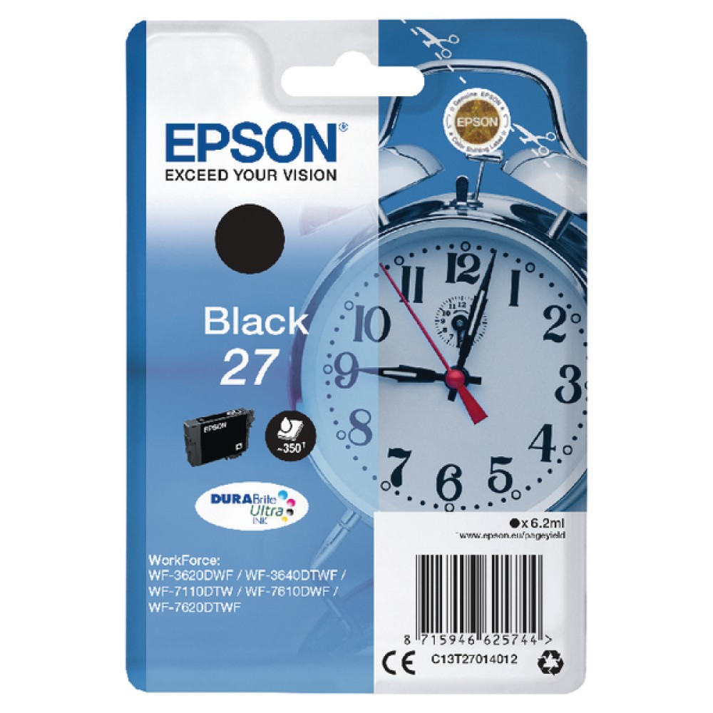 Epson 27 Black Inkjet Cartridge C13T27014012