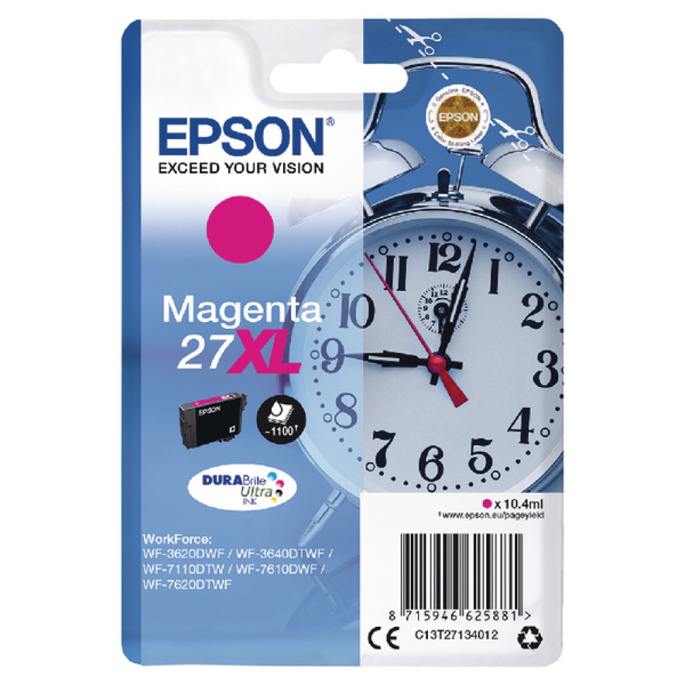 Epson 27XL Magenta Inkjet Cartridge C13T27134012