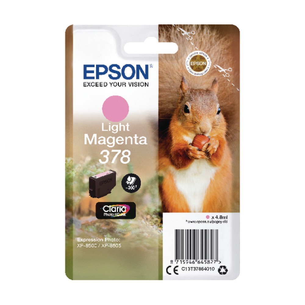 Epson 378 Light Magenta HD Inkjet Cartridge C13T37864010