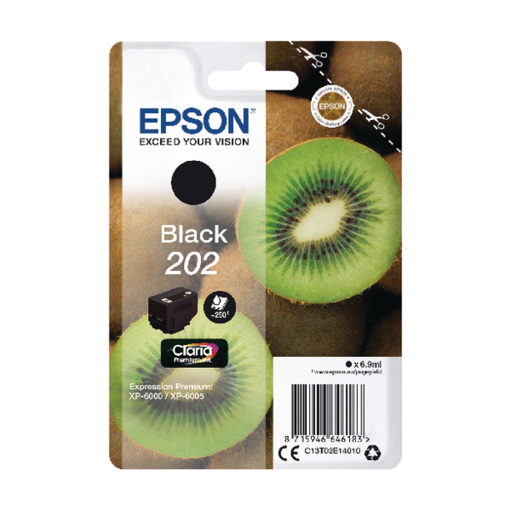 Epson 202 Black Claria Premium Ink C13T02E14010