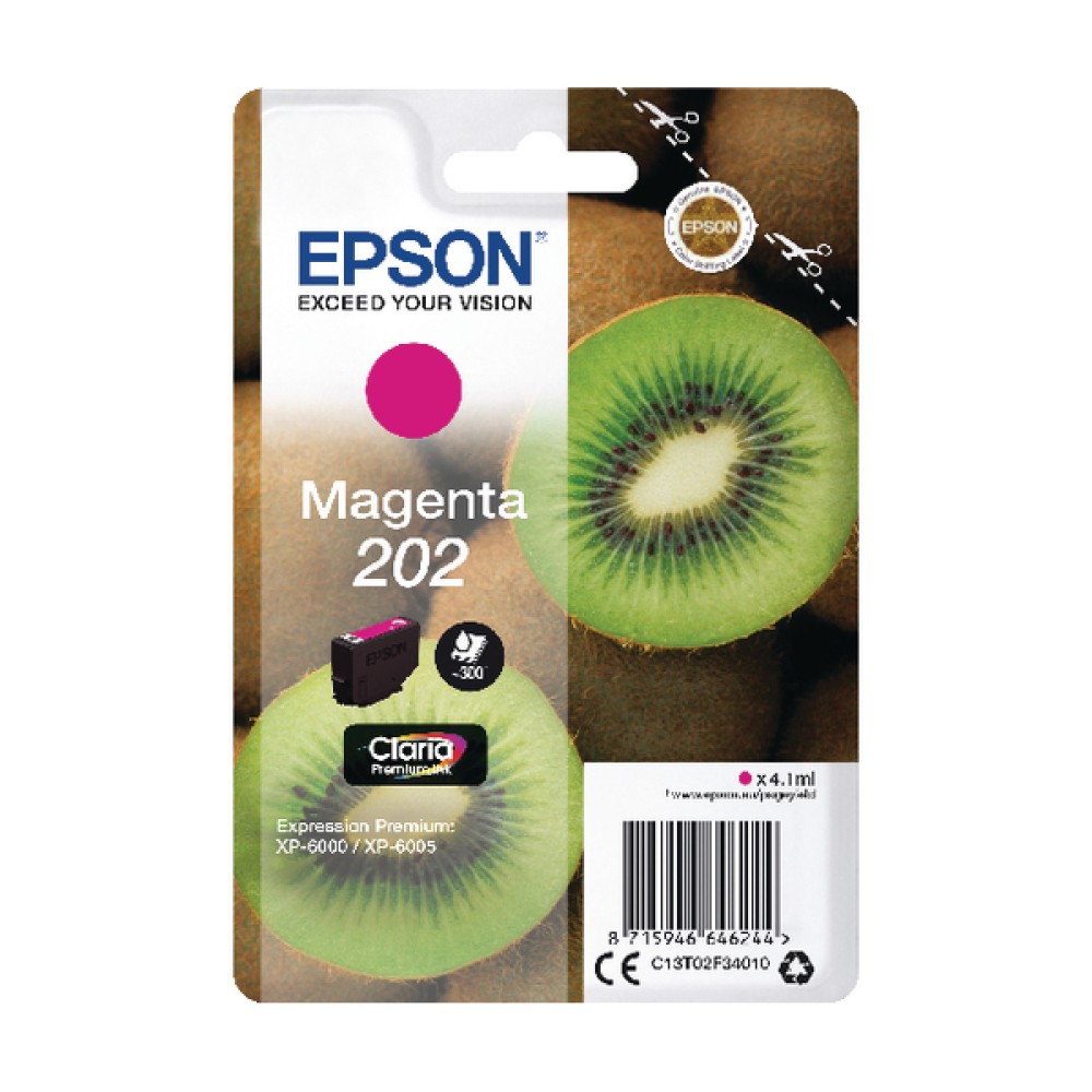 Epson 202 Magenta Inkjet Cartridge C13T02F34010