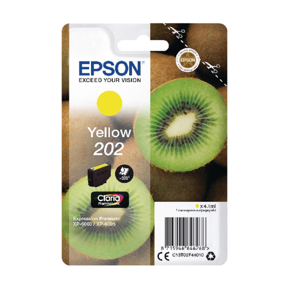 Epson 202 Yellow Inkjet Cartridge C13T02F44010