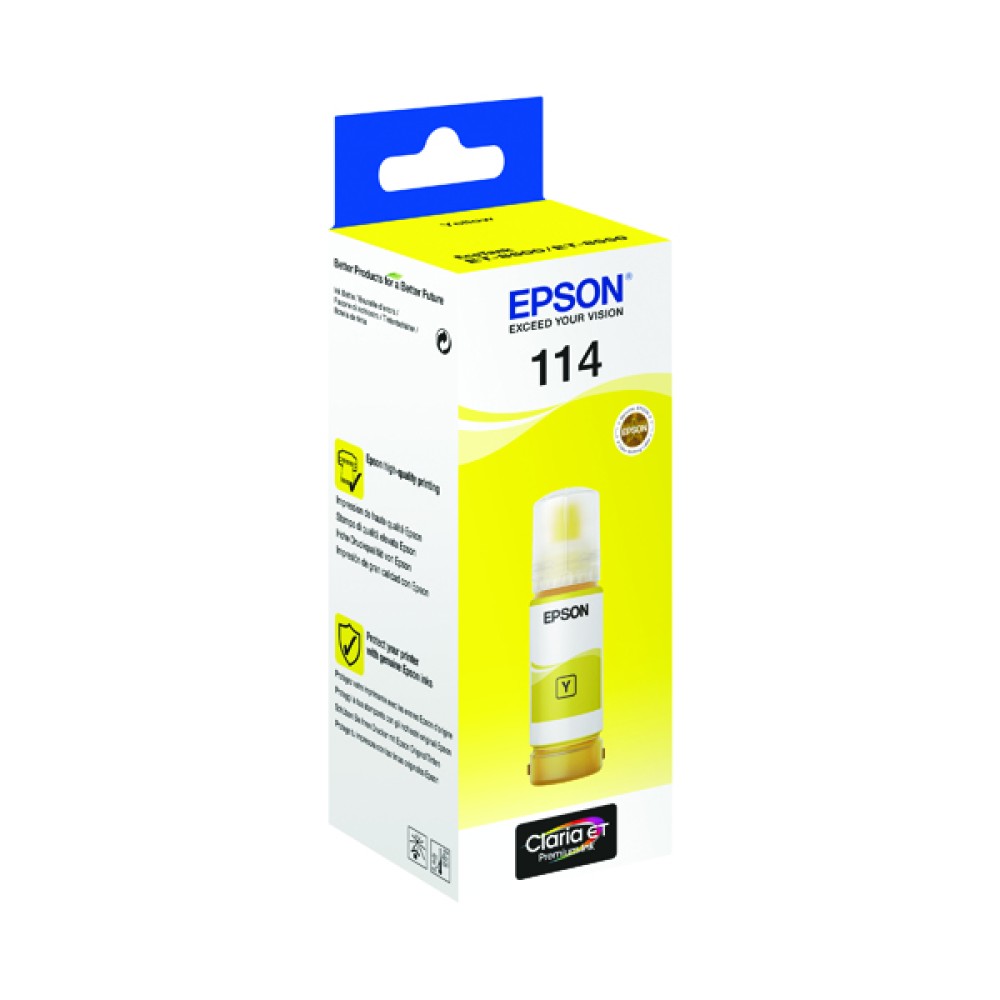 Epson 114 Ecotank Yellow Ink Bottle C13T07B440