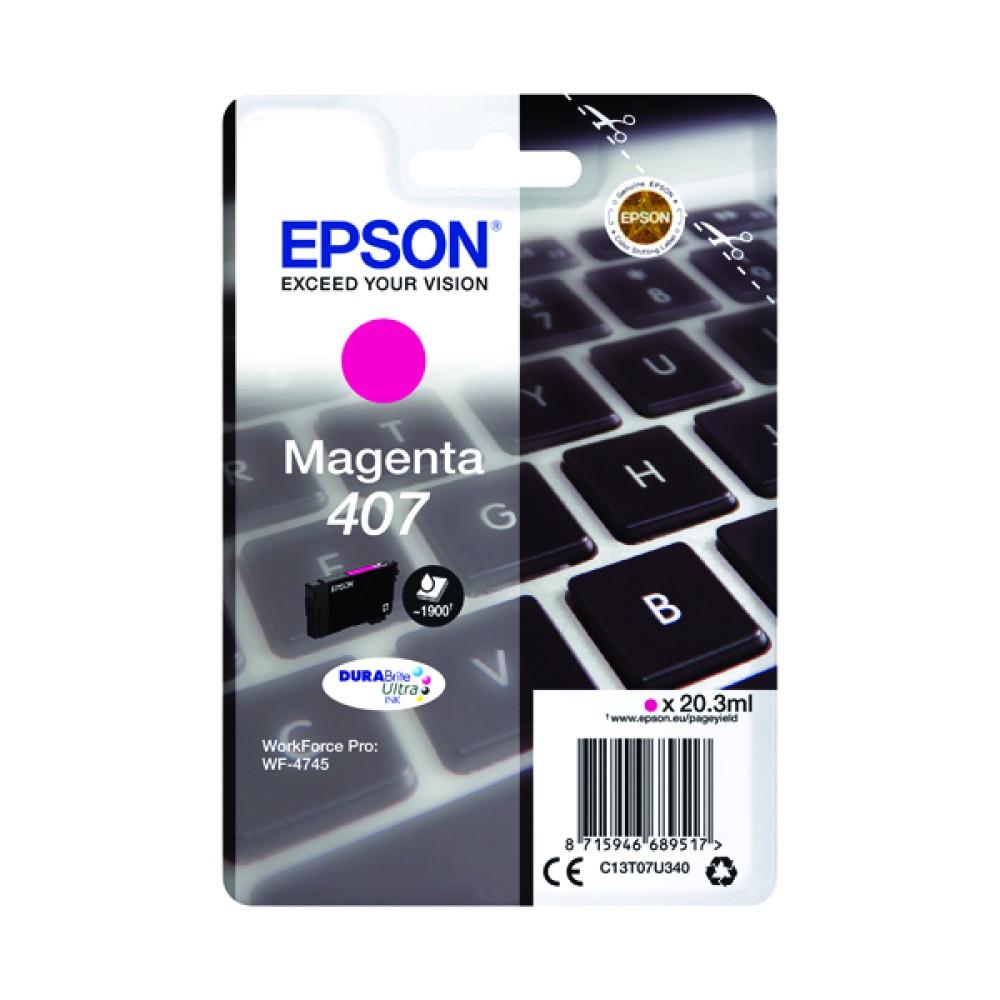 Epson WF-4745 Series Ink Cartridge L Magenta C13T07U340