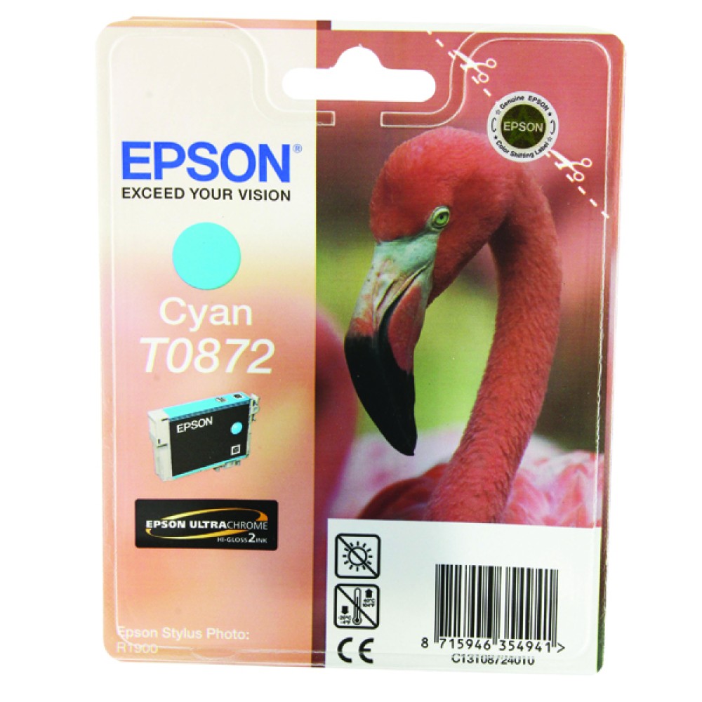 Epson T0872 Cyan Inkjet Cartridge C13T08724010 / T0872