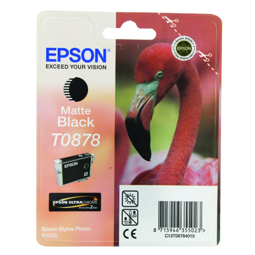 Epson T0878 Matte Black Inkjet Cartridge C13T08784010 / T0878
