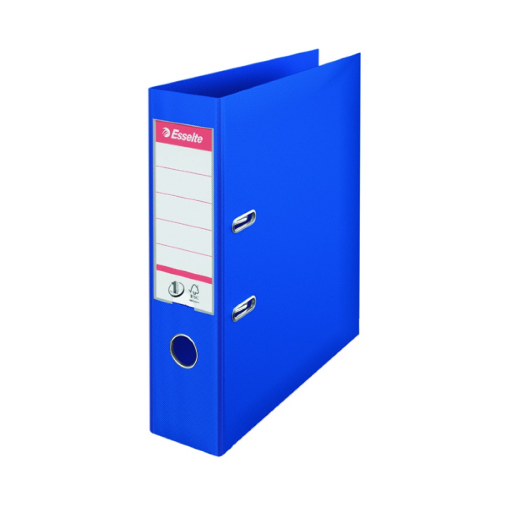 Esselte No 1 Lever Arch File Slotted 75mm A4 Blue (10 Pack) 811350