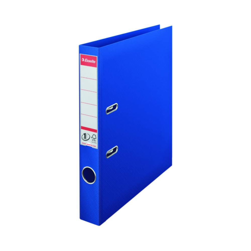 Esselte No 1 Plastic Lever Arch File 50mm A4 Blue (10 Pack) 811450