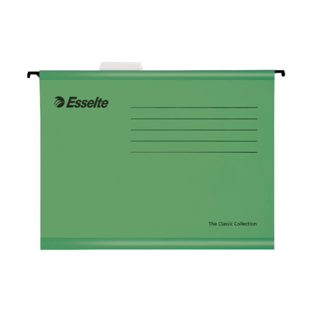 Esselte Classic Foolscap Suspension File Green (25 Pack) 90337