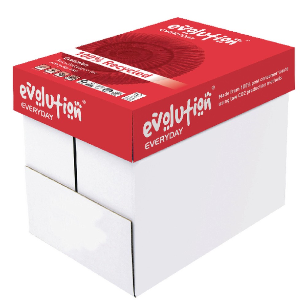 Evolution White Everyday A4 Recycled Paper 80gsm (2500 Pack) EVE2180