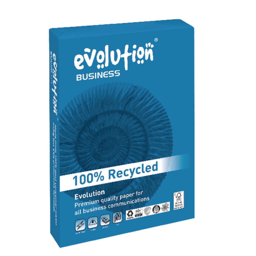 Evolution White A4 Business Recycled Paper 120gsm (250 Pack) EVBU21120