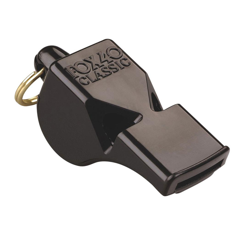 Fox 40 Classic Official Whistle and Strap (Black)