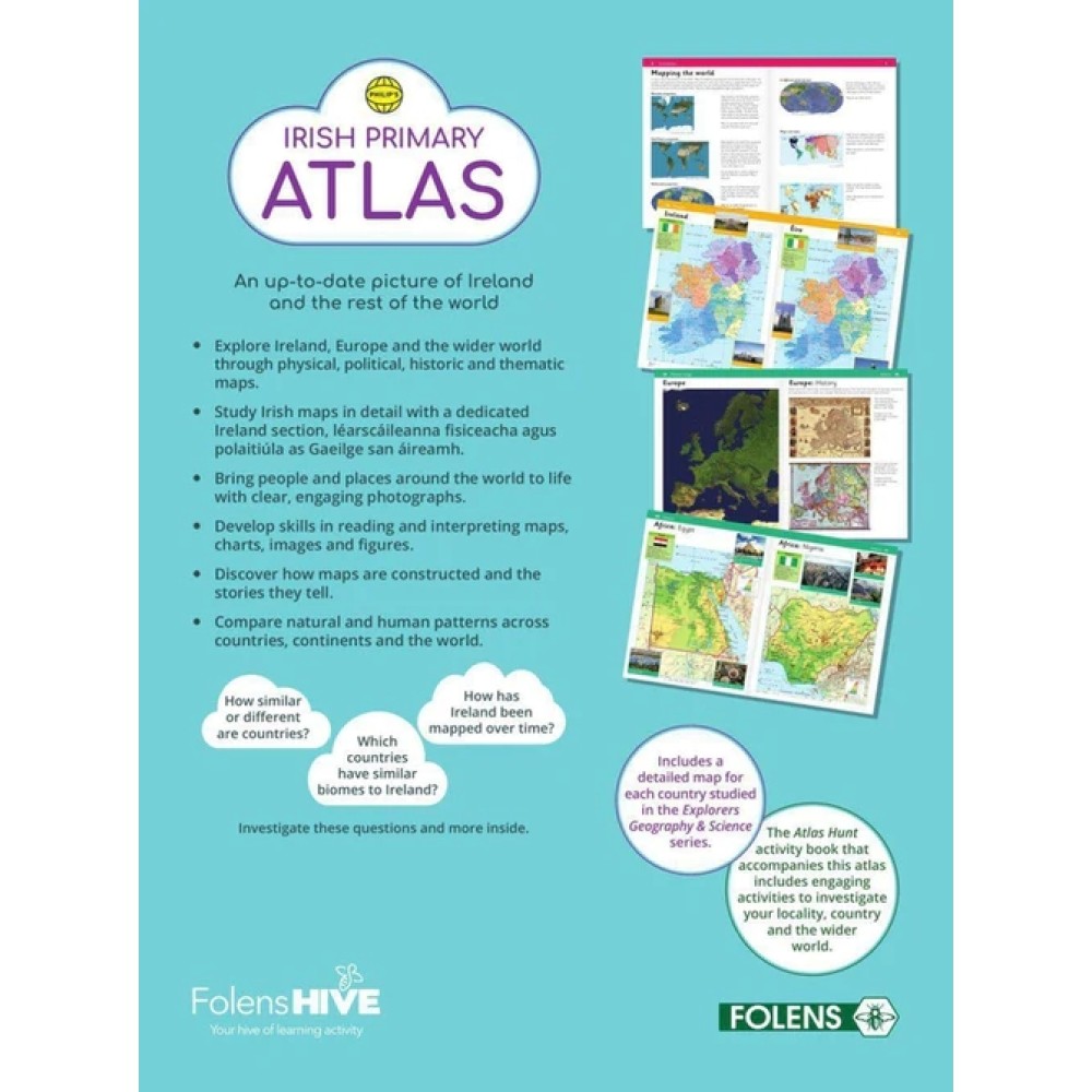 Philip\'s Irish Primary Atlas - New Edition (2021) - Textbook Only