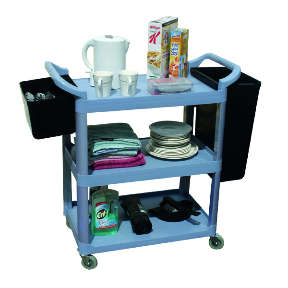 GPC 3 Shelf Service Trolley Grey HI424Y