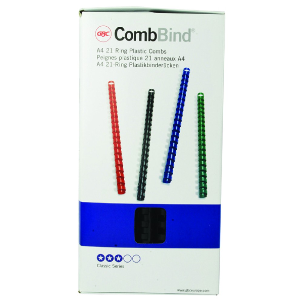 GBC CombsBind A4 14mm Binding Combs Black (Pack of 100) 4028178