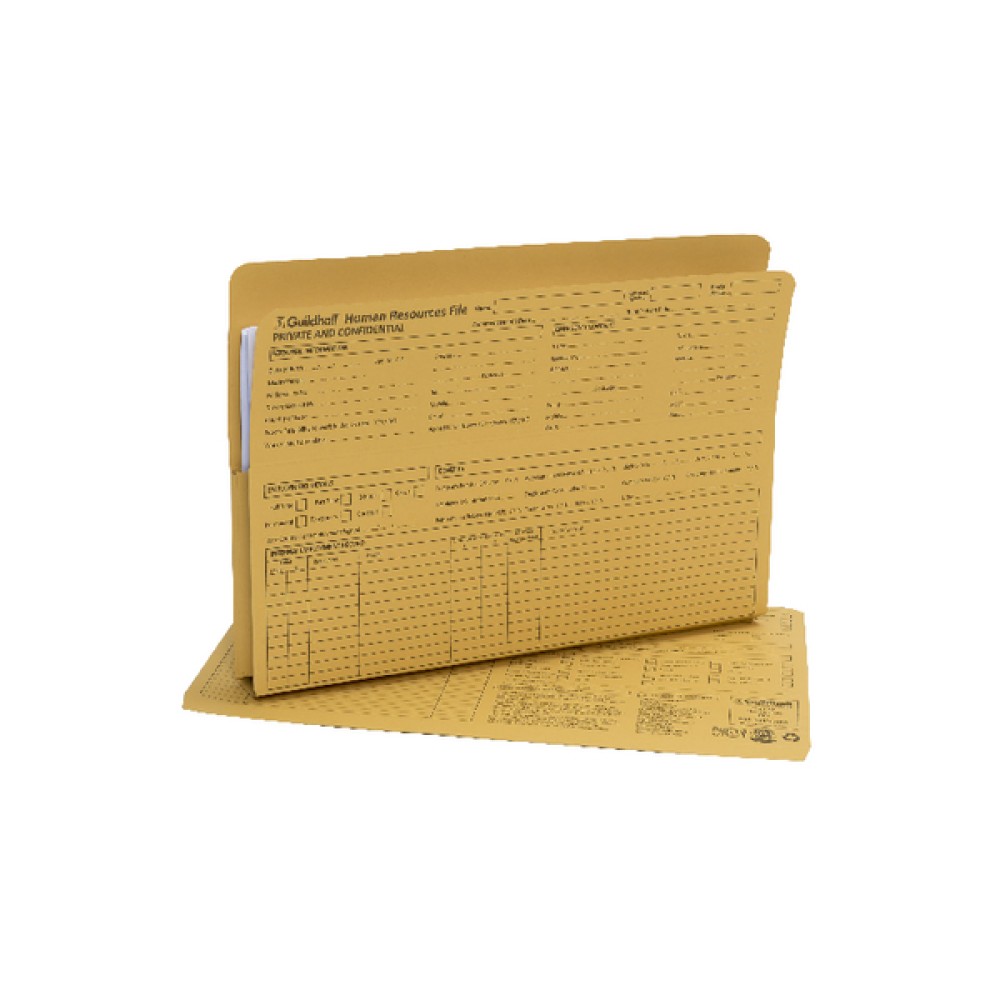 Exacompta Guildhall Pre-Printed Human Resources File 315gsm Yellow (50 Pack) 211/1300Z