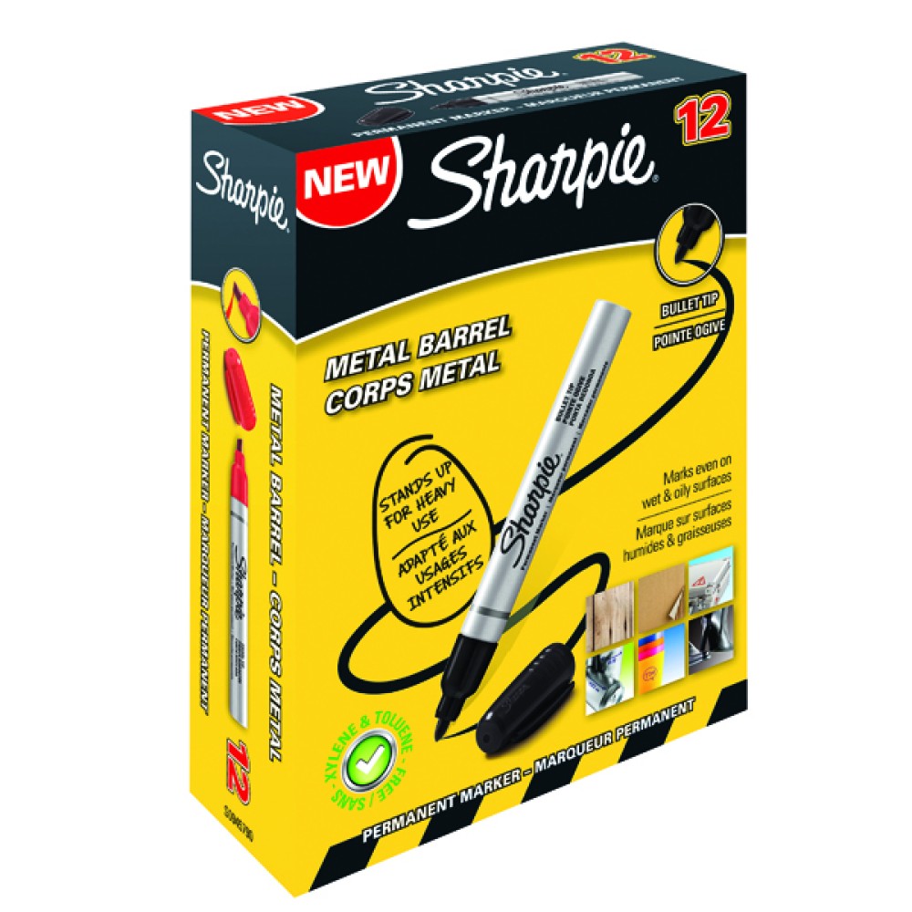 Sharpie Pro Permanent Marker Bullet Tip Black (12 Pack) S0945720