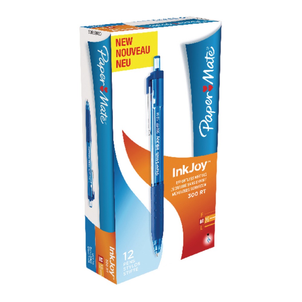 PaperMate Inkjoy 300 Retractable Ballpoint Pen Medium Blue (12 Pack) S0959920