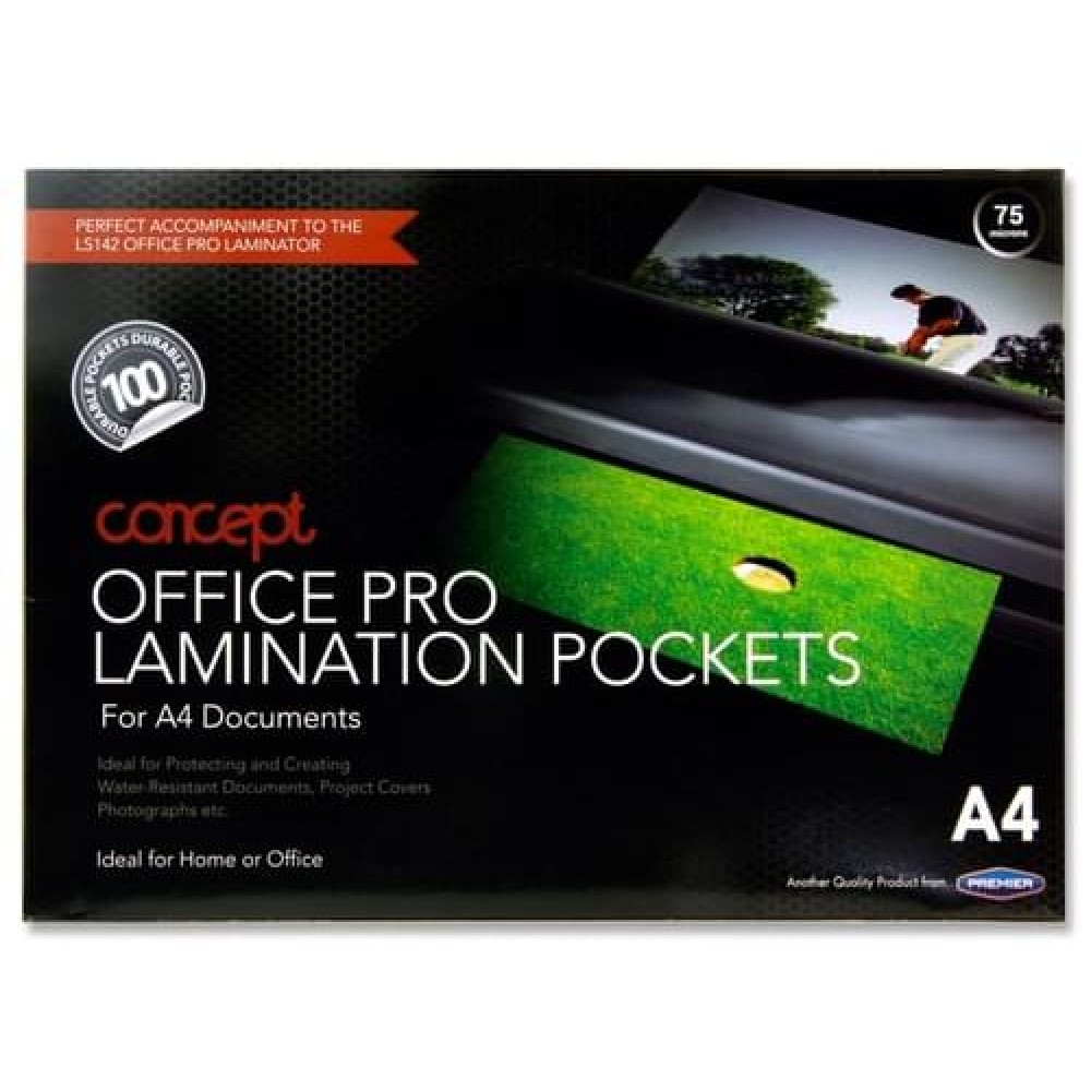 CONCEPT PKT.100 A4 OFFICE PRO LAMINATING POUCHES