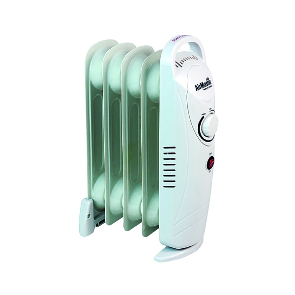 500W Six Fin Baby Oil-Filled Radiator White CRHOF320/H