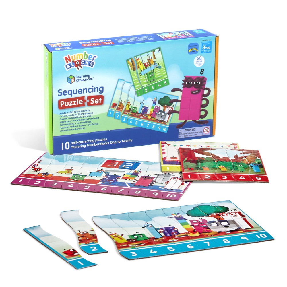 Numberblocks Sequencing Puzzle Set – Learn to Sequence Numbers 1–20