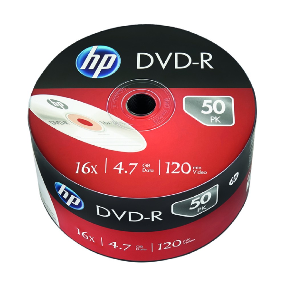 HP DVD-R 16X 4.7GB Wrap (50 Pack) 69303