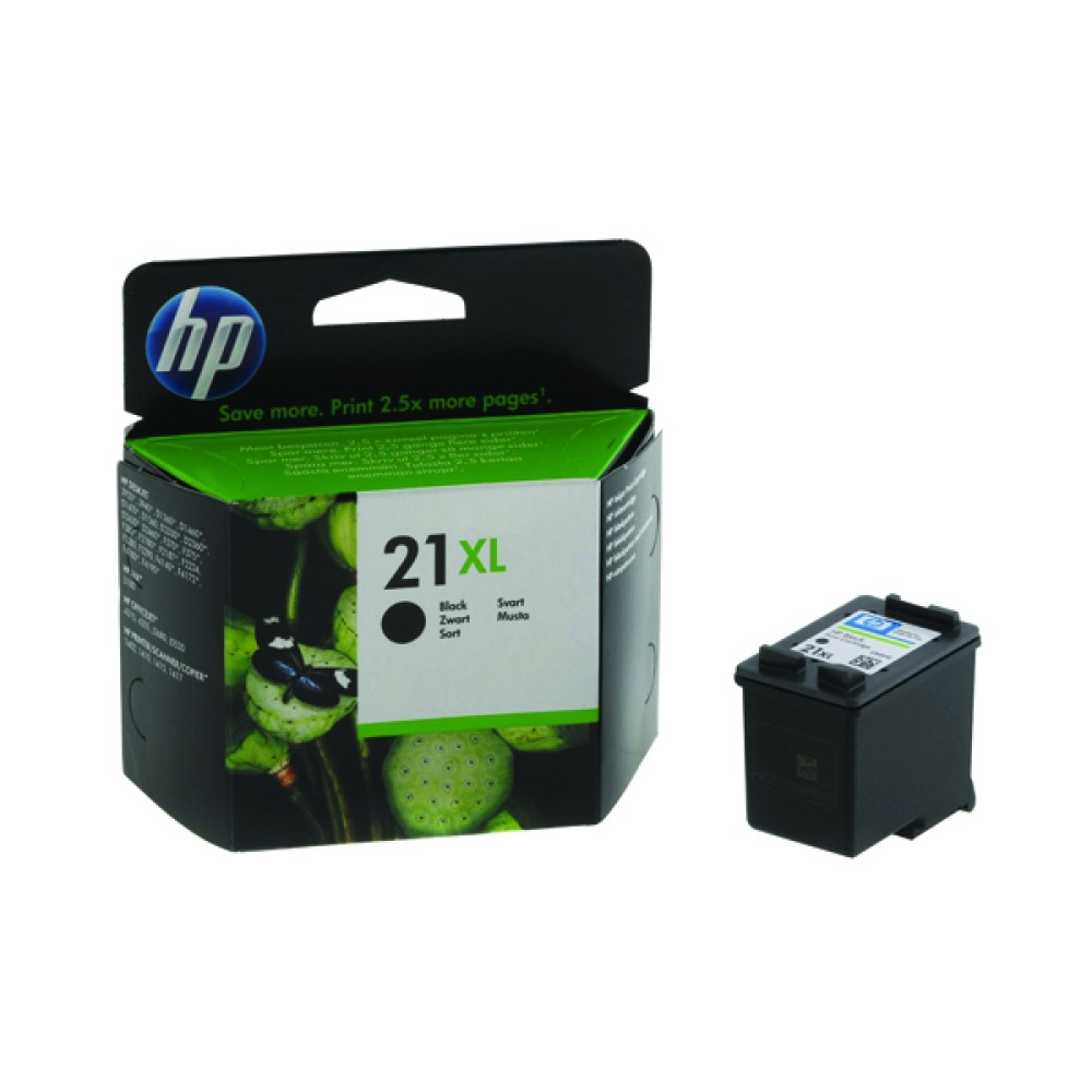 HP 21XL Black High Yield Inkjet Cartridge C9351CE