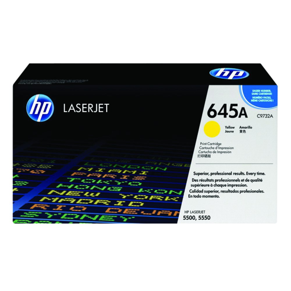 HP 645A Yellow LaserJet Toner Cartridge C9732A