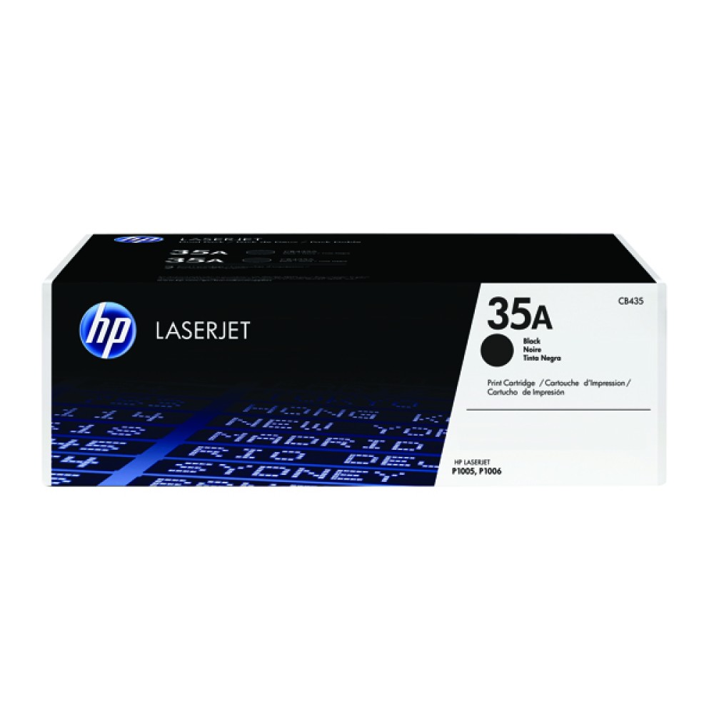 HP 35A Black LaserJet Toner Cartridge CB435A