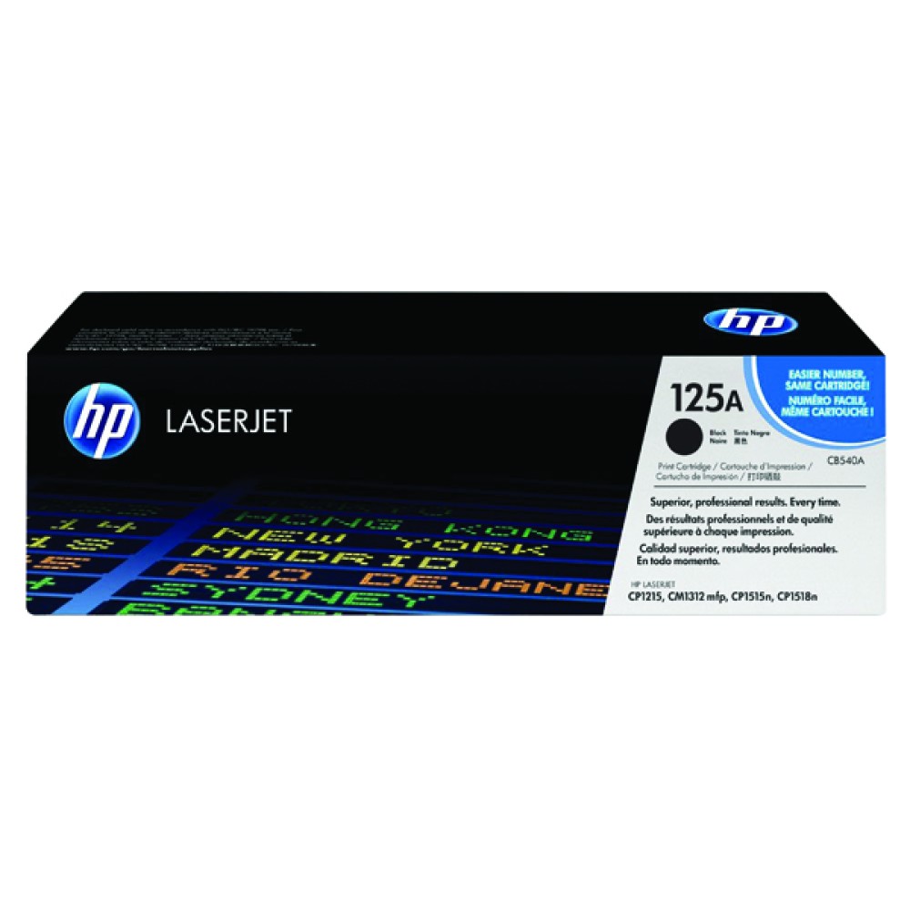 HP 125A Black Laserjet Toner Cartridge CB540A