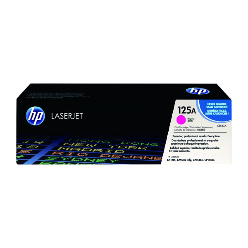 HP 125A Magenta Laserjet Toner Cartridge CB543A