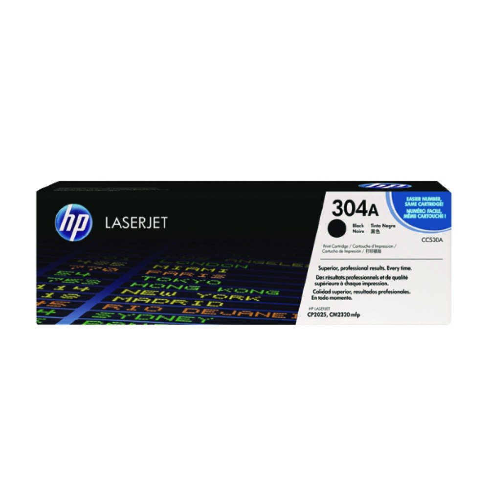 HP 304A Black LaserJet Toner Cartridge (2 Pack) CC530AD