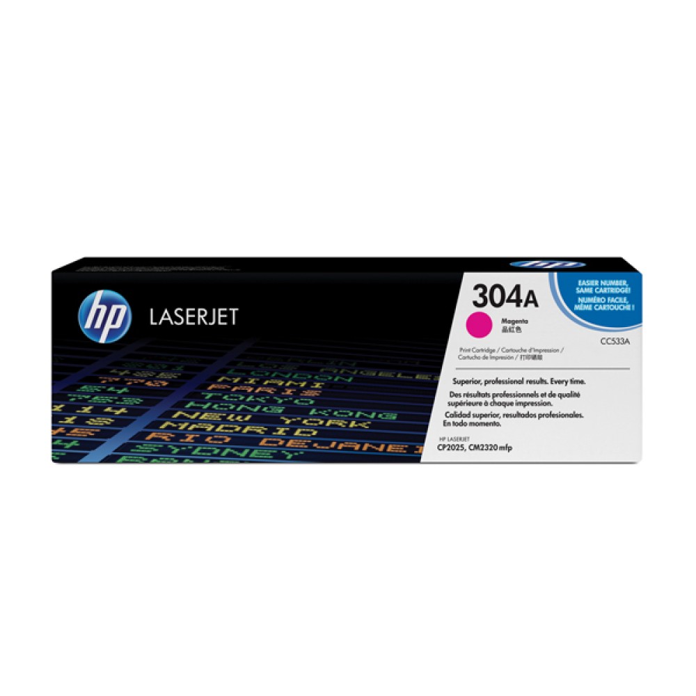 HP 304A Magenta LaserJet Toner Cartridge CC533A