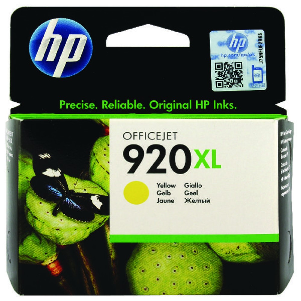 HP 920XL Yellow High Yield Ink Cartridge CD974AE