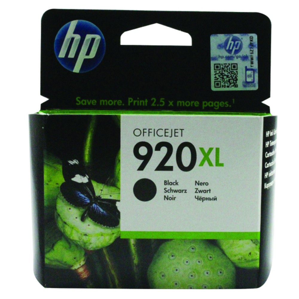 HP 920XL Black High Yield Ink Cartridge CD975AE