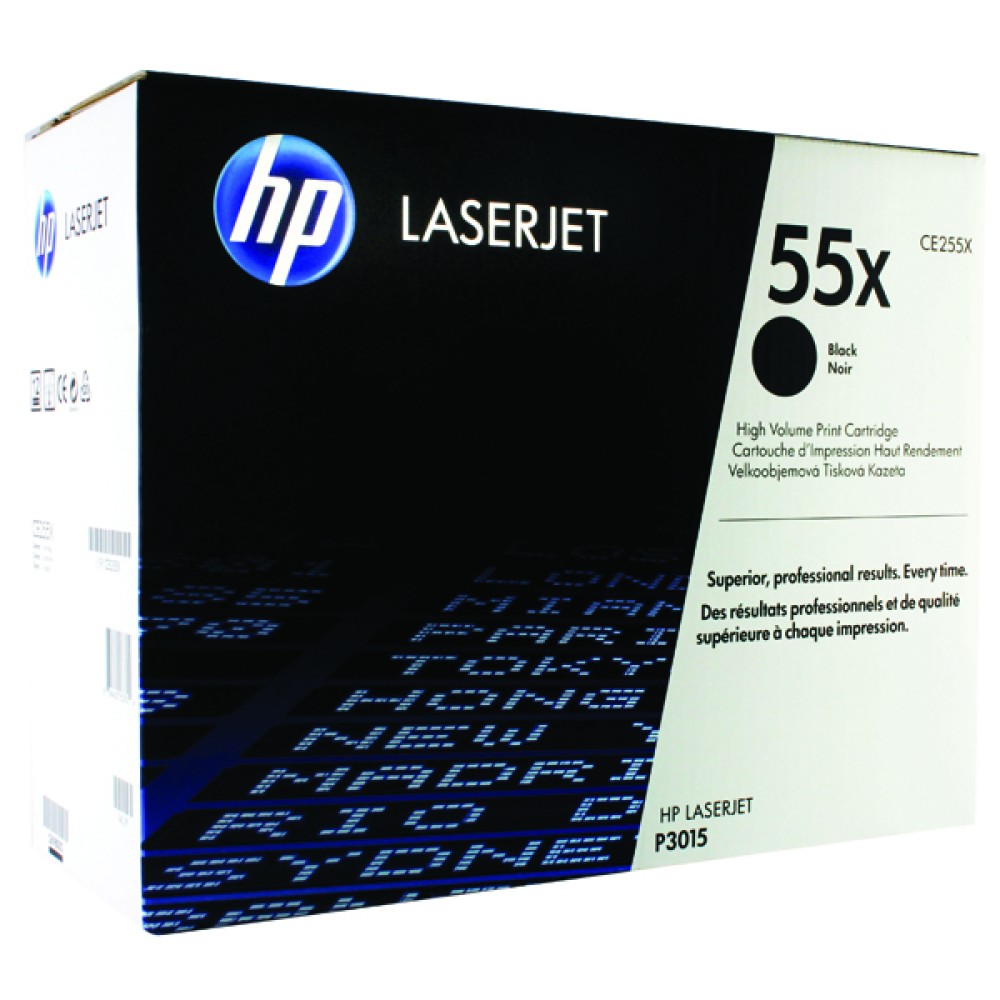 HP 55X Black LaserJet High Yield Toner Cartridge CE255X