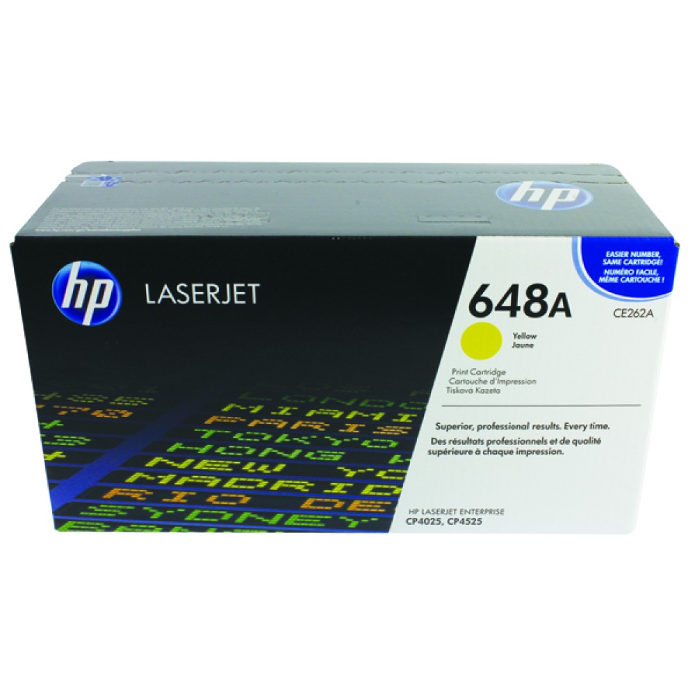 HP 648A Yellow LaserJet Toner Cartridge CE262A