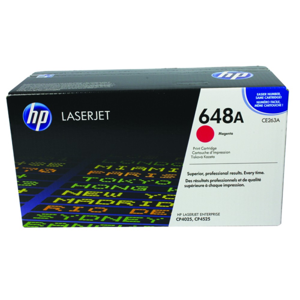 HP 648A Magenta LaserJet Toner Cartridge CE263A