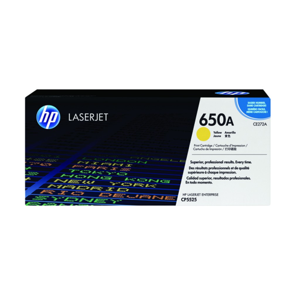 HP 650A Yellow LaserJet Toner Cartridge CE272A