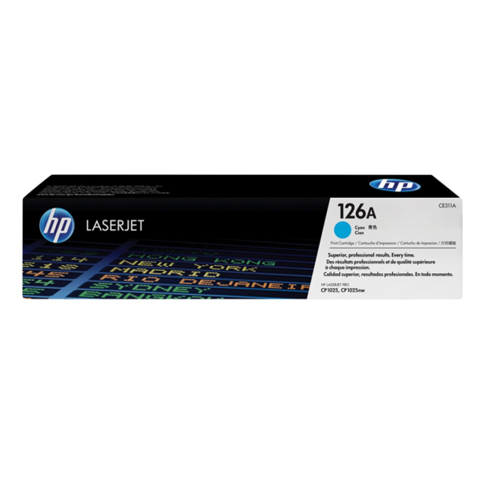 HP 126A Colour LaserJet Toner Cartridge 126A Cyan CE311A
