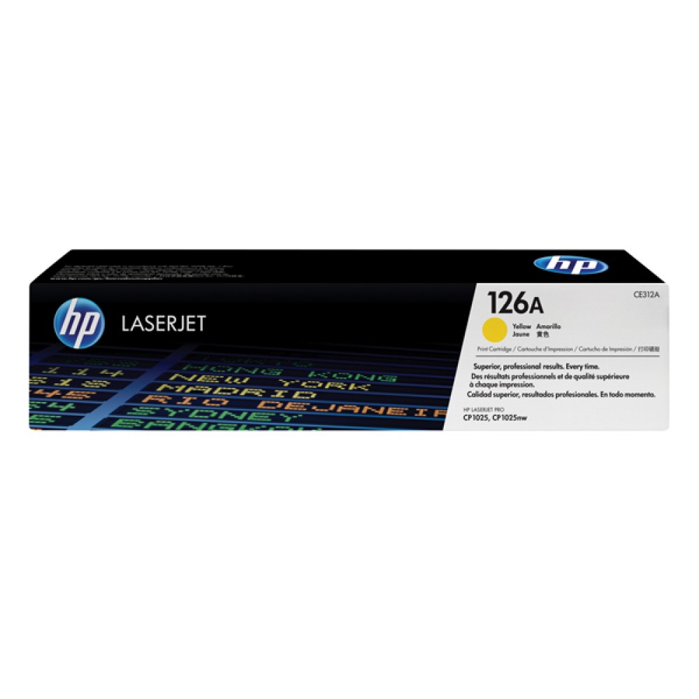 HP 126A Colour LaserJet Toner Cartridge 126A Yellow CE312A