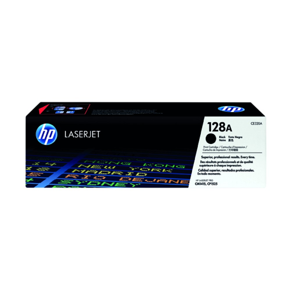 HP 128A Black LaserJet Toner Cartridge CE320A