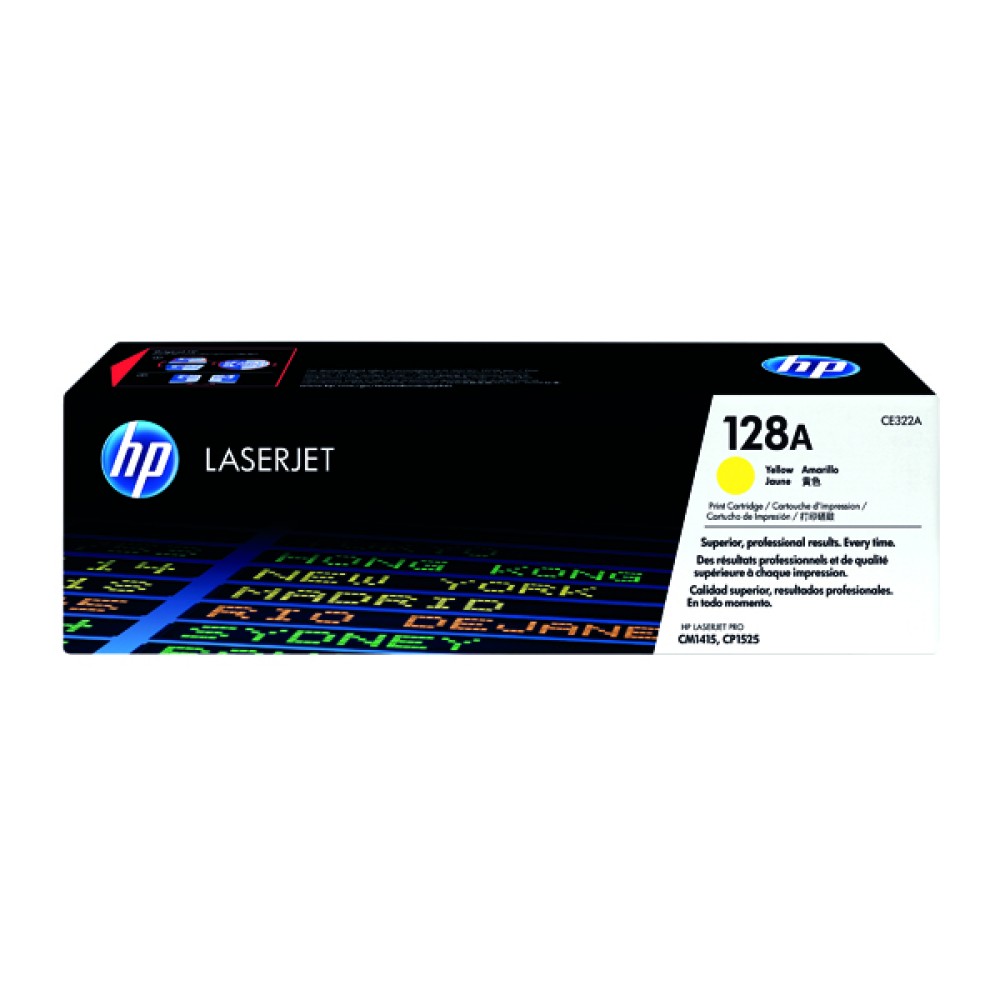 HP 128A Yellow Colour LaserJet Toner Cartridge CE322A