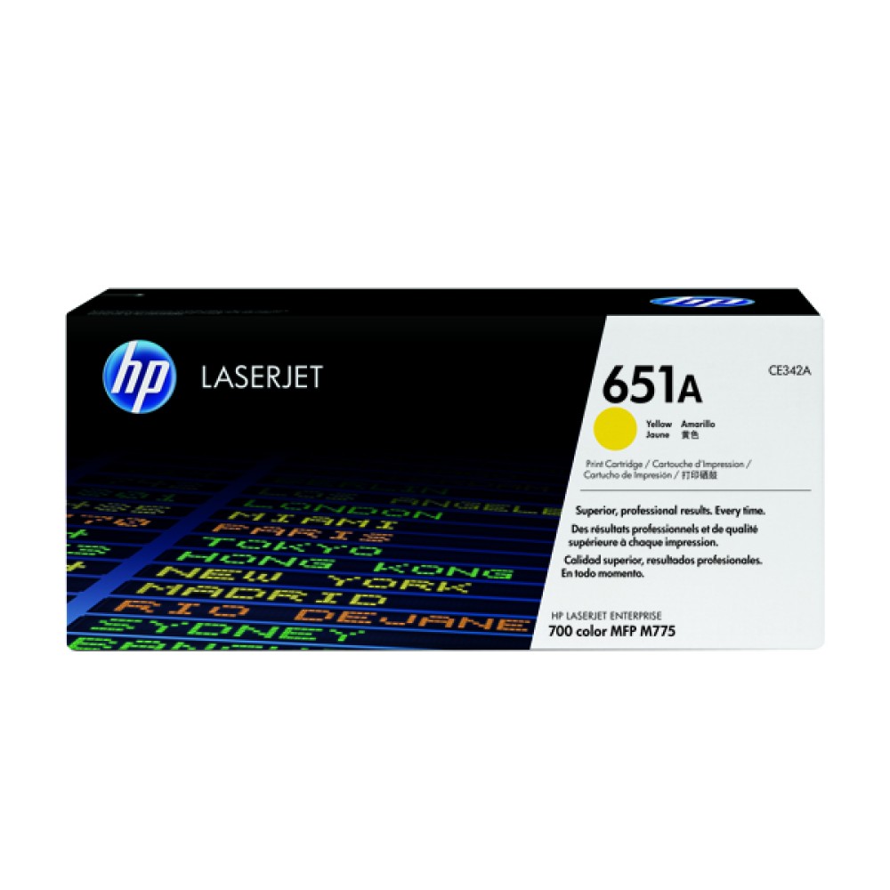 HP 651A Yellow Laserjet Toner Cartridge CE342A