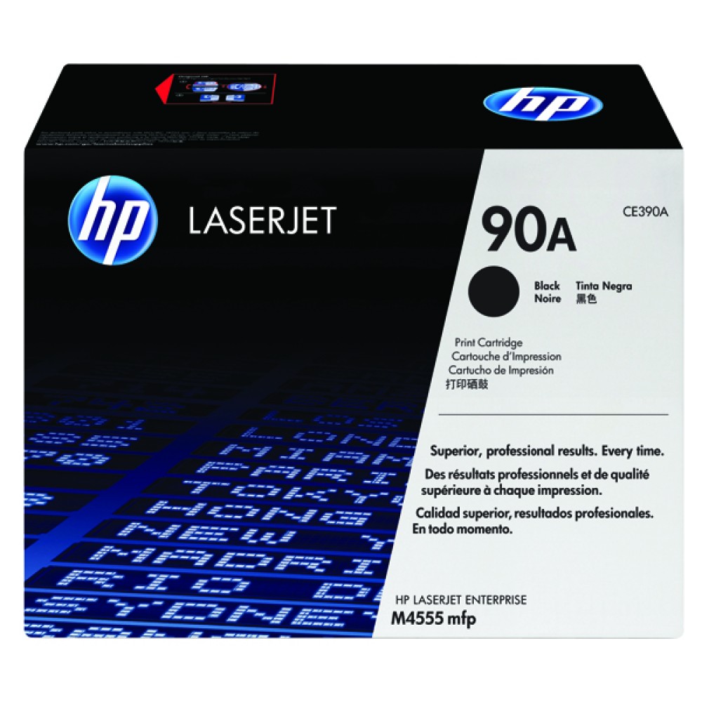 HP 90A Black Laserjet Toner Cartridge CE390A