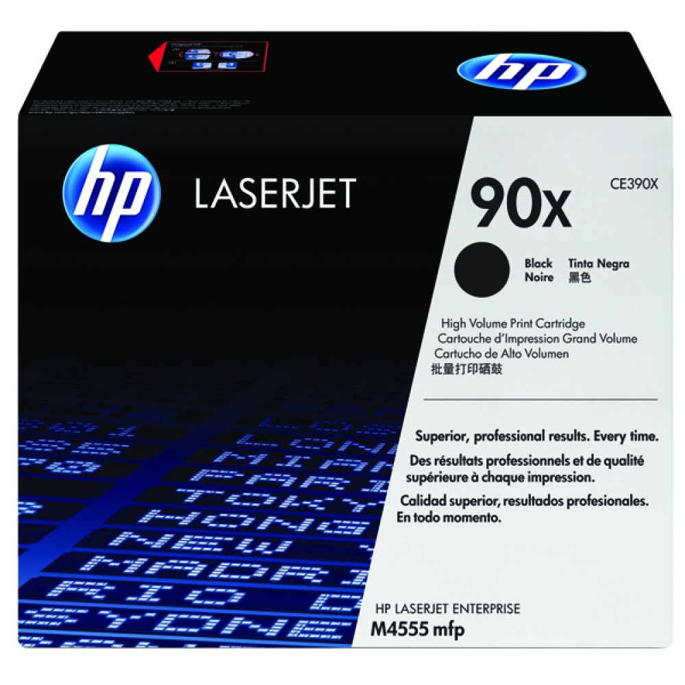 HP 90X Black LaserJet High Yield Toner Cartridge CE390X