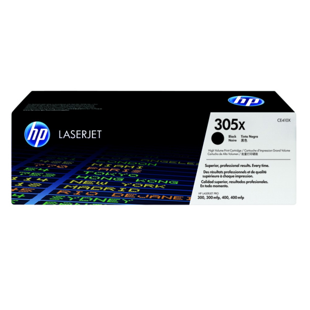 HP 305X Black LaserJet High Yield Toner Cartridge CE410X