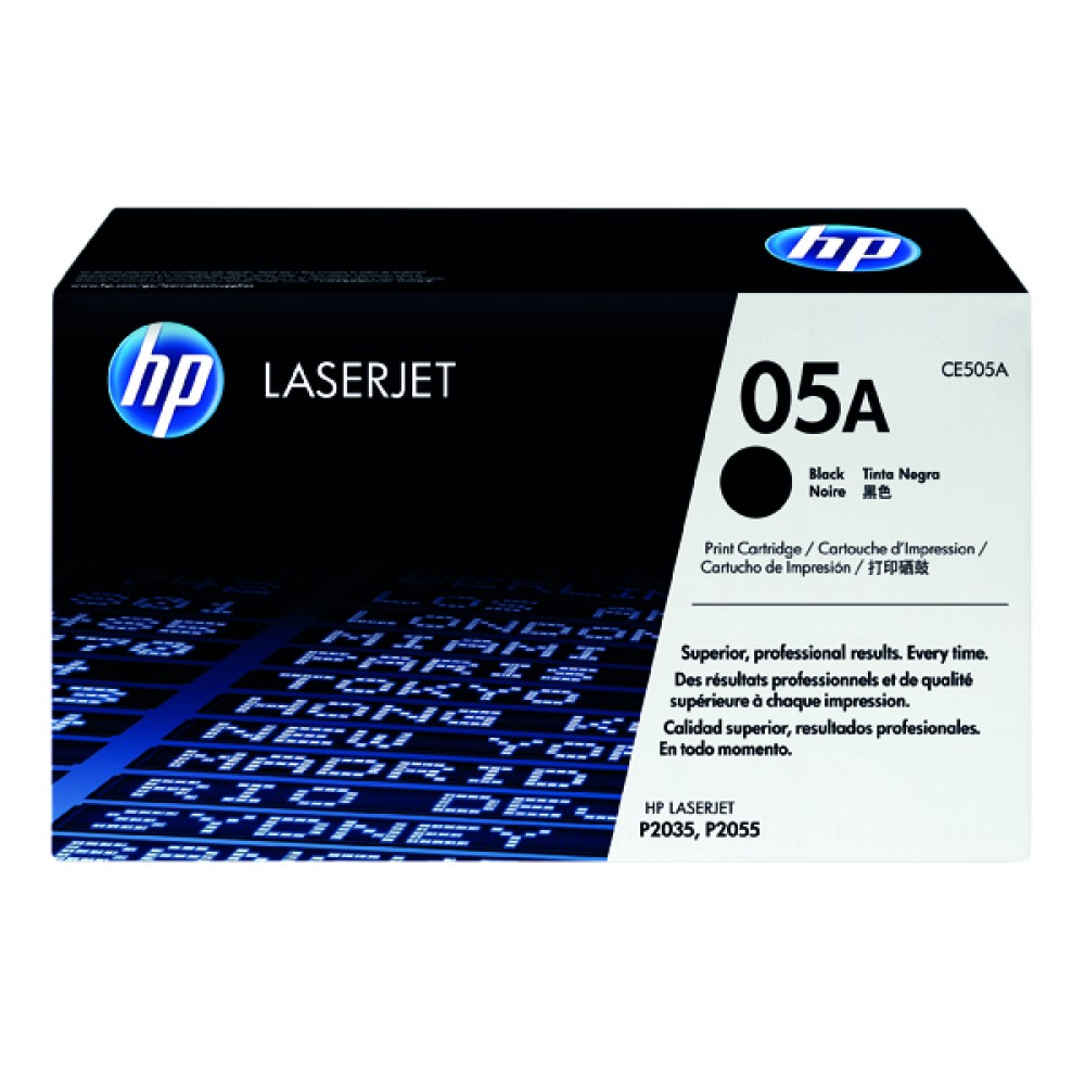 HP 05A Black LaserJet Toner Cartridge CE505A